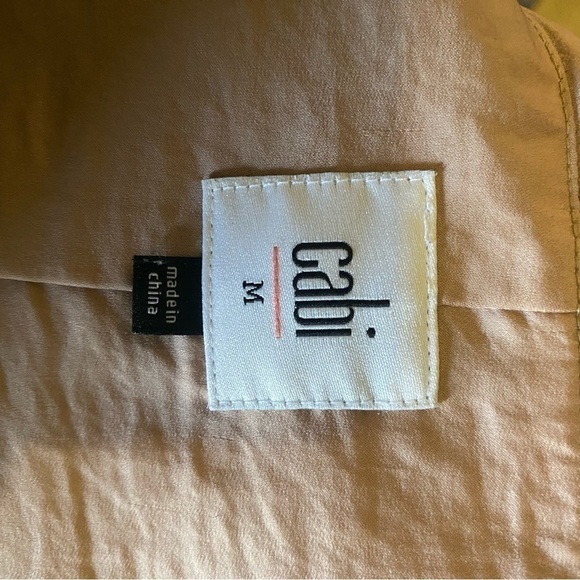 Cabi Button Blouse Fawn Blush Dusty Rose Mauve Lined Womens Medium Top - Picture 9 of 10